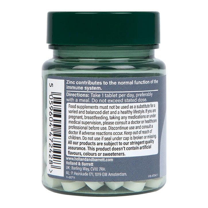Holland & Barrett Zinc 15mg 60 Tablets